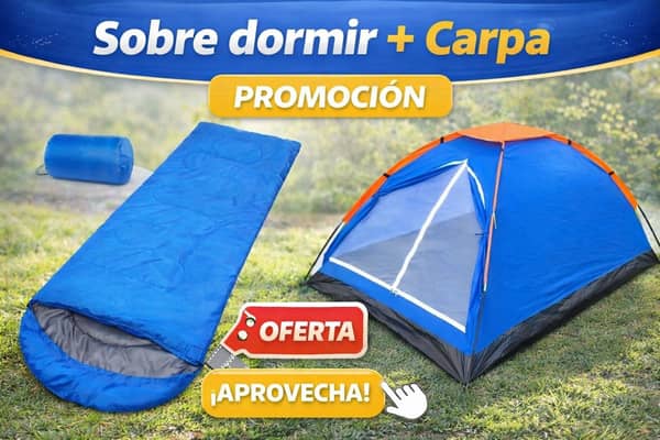 Carpa 2 personas + sobre de dormir